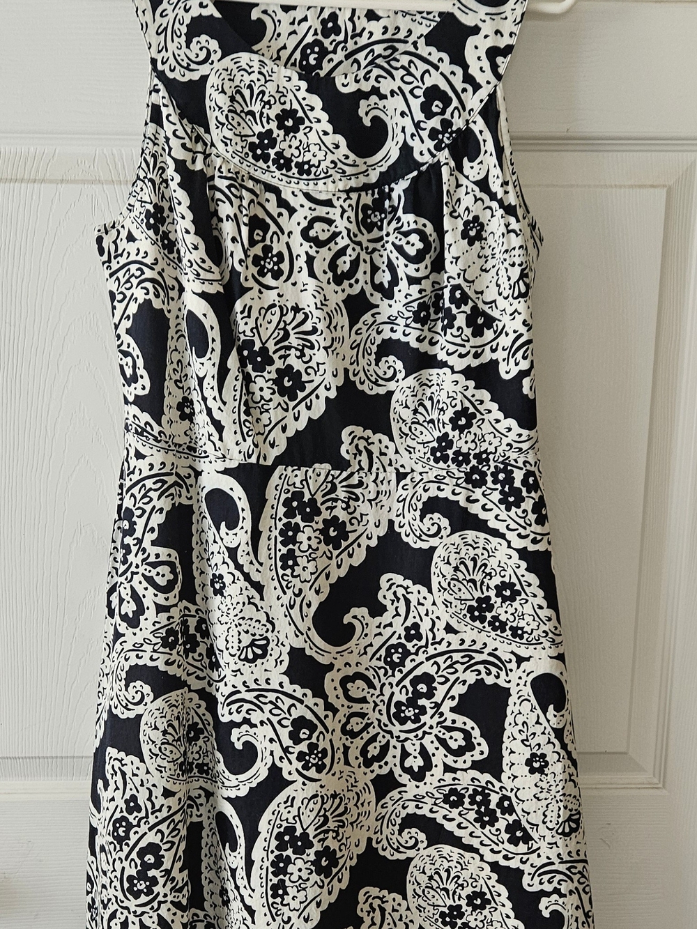 Merona Black and White Paisley A-Line Dress